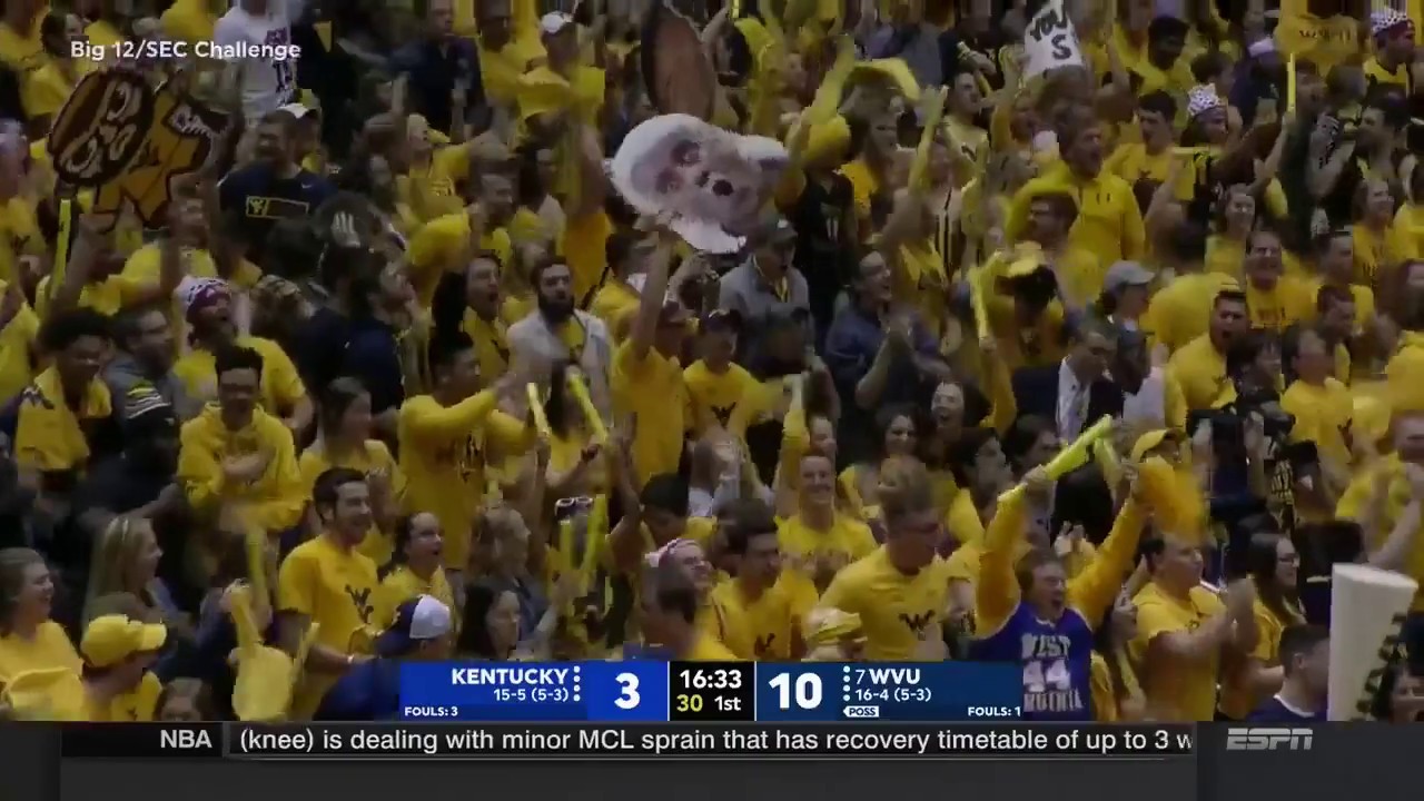 2017-2018 Kentucky @ West Virginia (SEC/Big 12 Challenge - Game 21)
