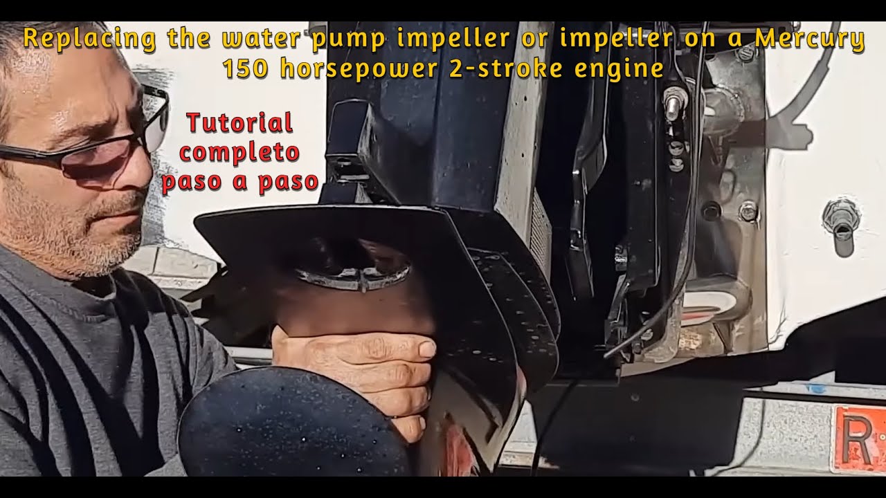 Wymiana wirnika lub sterownika pompy wodnej w dwusuwowym silniku Mercury EFI o mocy 150 koni mech...