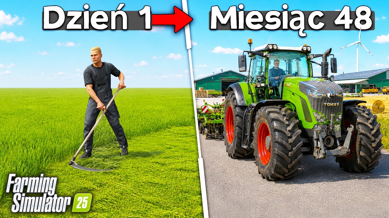 Przetrwałem 4 LATA na PŁASKIEJ MAPIE! Farming Simulator 25