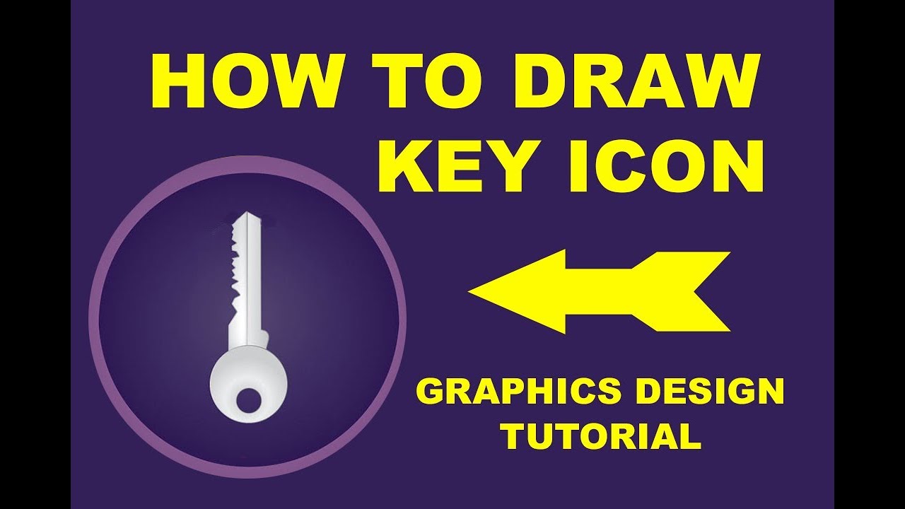 How to draw a key in adobe illustrator (Very Easy Graphics design Tutorial)