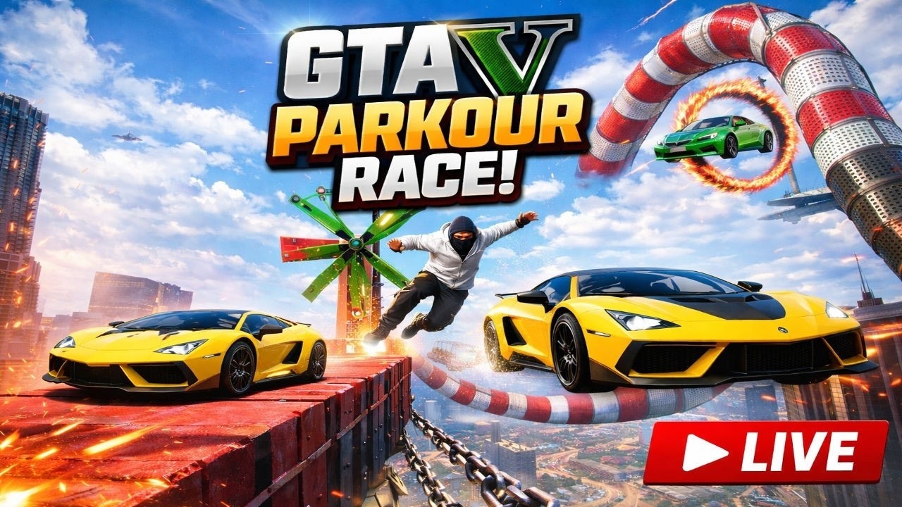 GTA 5 IMPOSSIBLE PARKOUR RACE LIVE 😱 | Only PROS Can Survive!