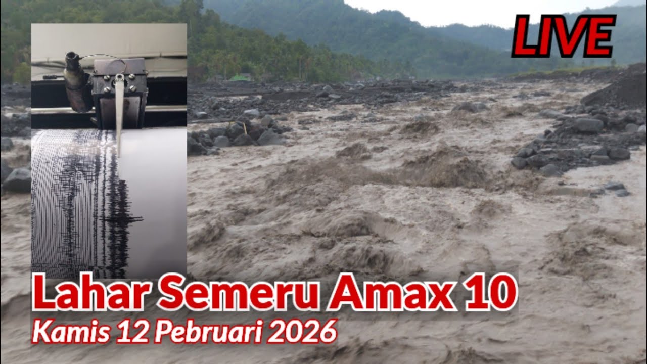 LIVE !!! DETIK DETIK LAHAR SEMERU DATANG LAGI AMAX 10 MM WASPADA BANJIR BESAR