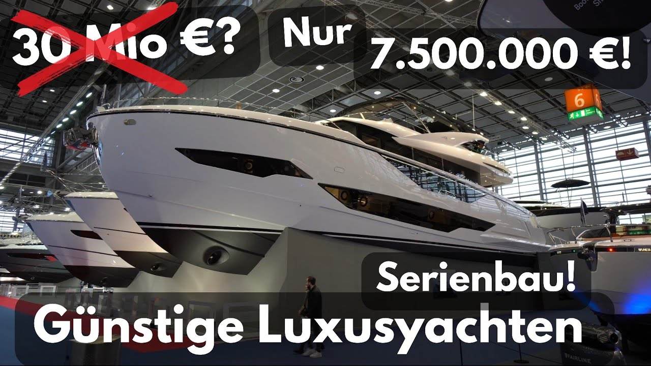Günstige Luxusyachten durch Serienbau. SUPERYACHT 2024 Sunseeker 90 Ocean 2024. Spare Millionen!