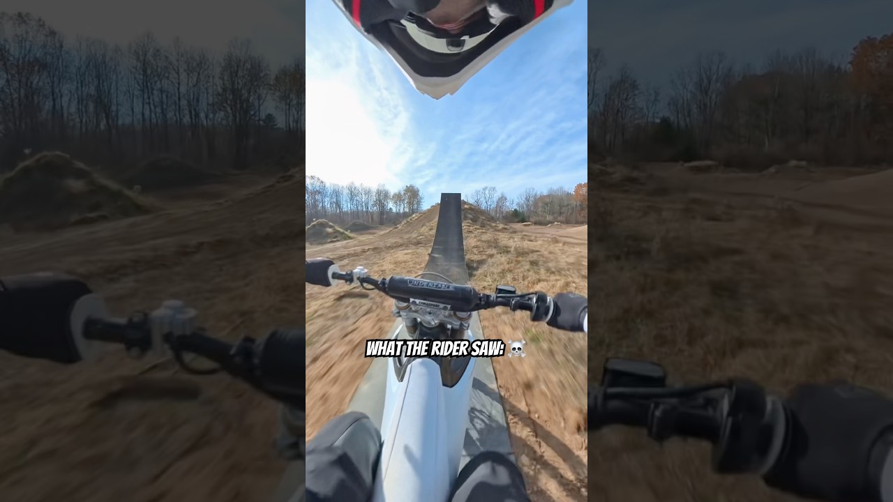 What the filmer saw VS what the rider saw! ☠️