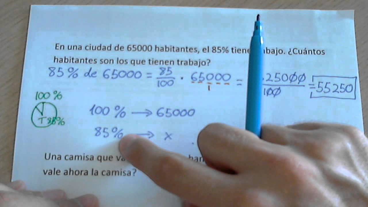 Problemas de porcentajes (ejercicios)