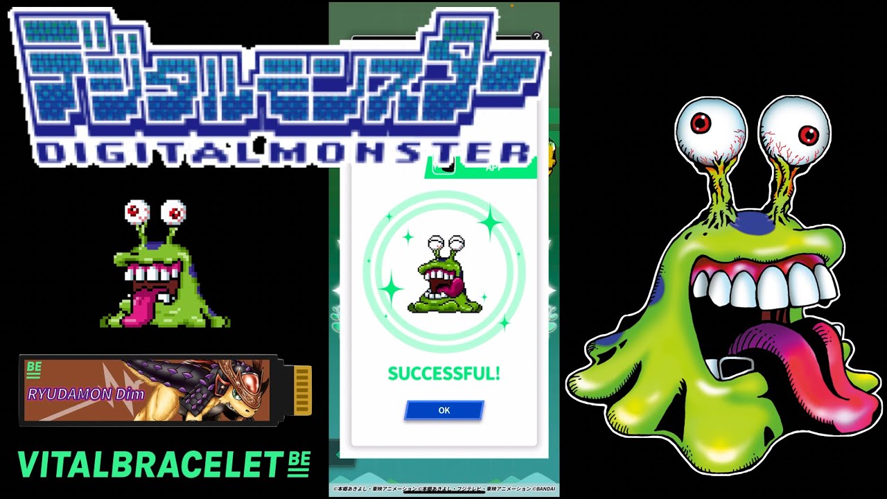 DIGIMON Vital Bracelet BE - NUMEMON || BEMemory Ryudamon DiM Log 4