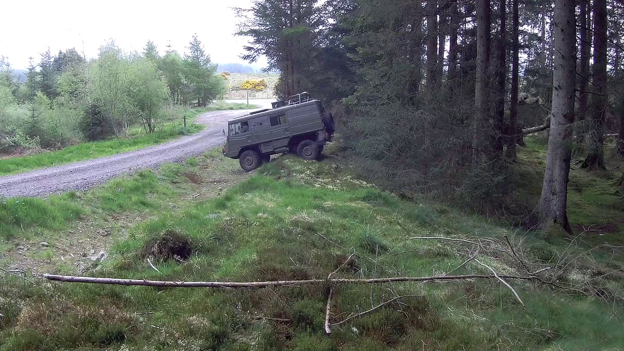 Pinzgauer 710K kommt aus dem Wald