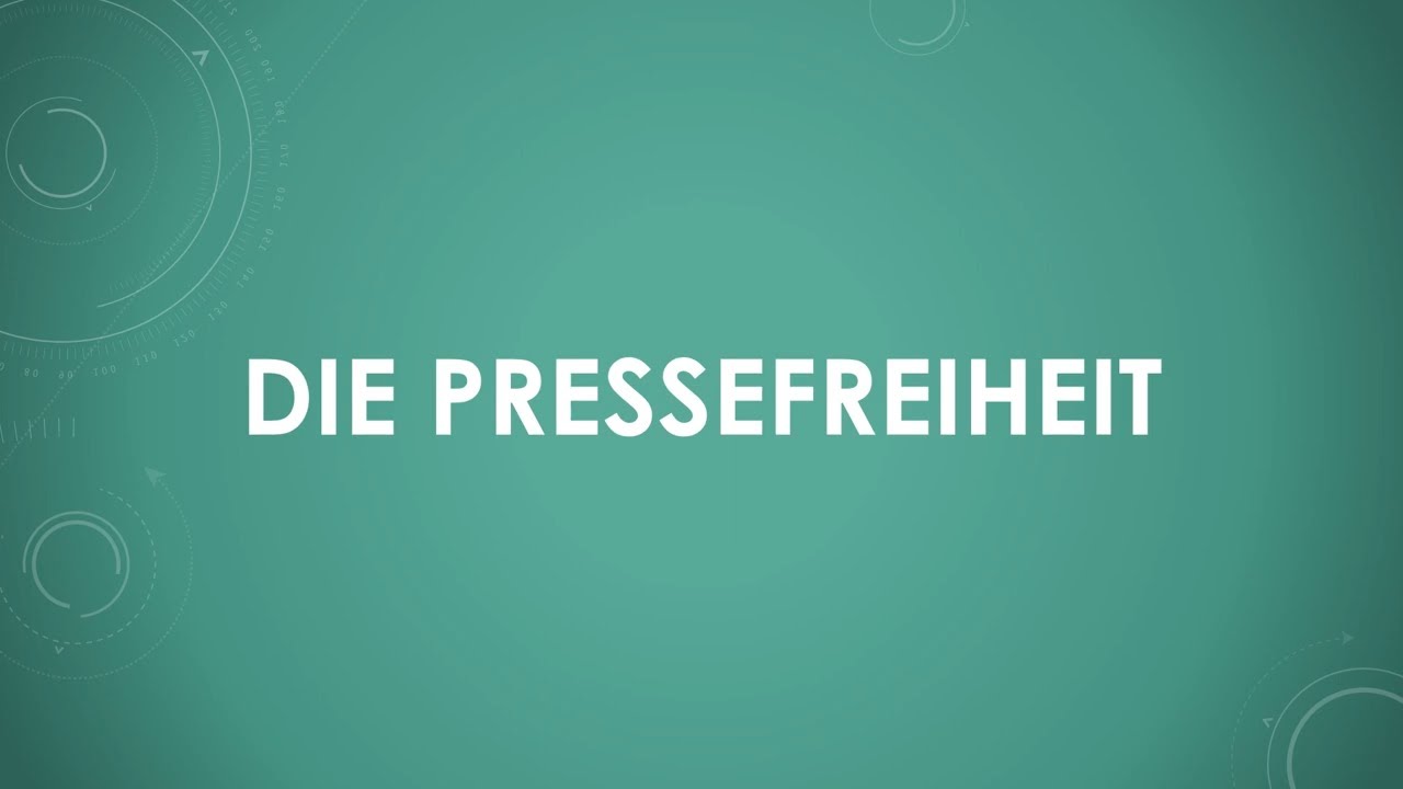 Die Pressefreiheit einfach und kurz erkl&auml;rt