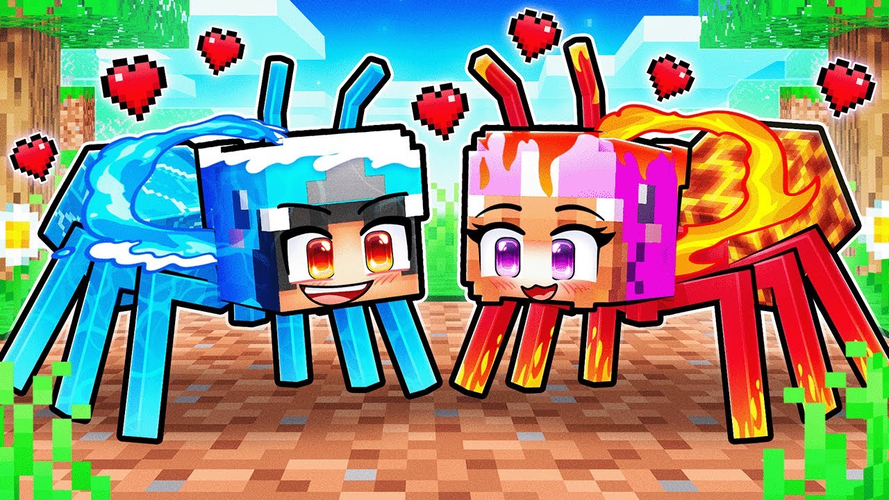 Omz Fire ANT and LILY Water ANT Love Story in Minecraft!