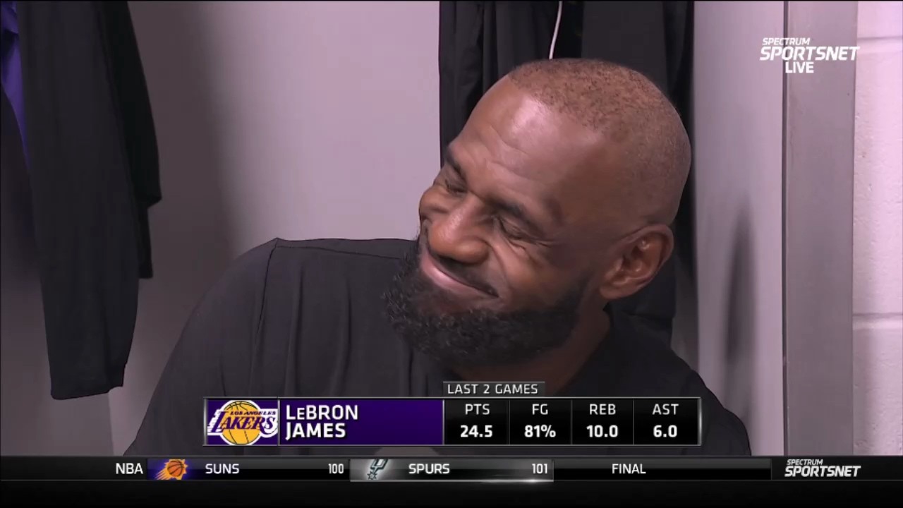 LeBron laughs off critics saying the team is better without him: 