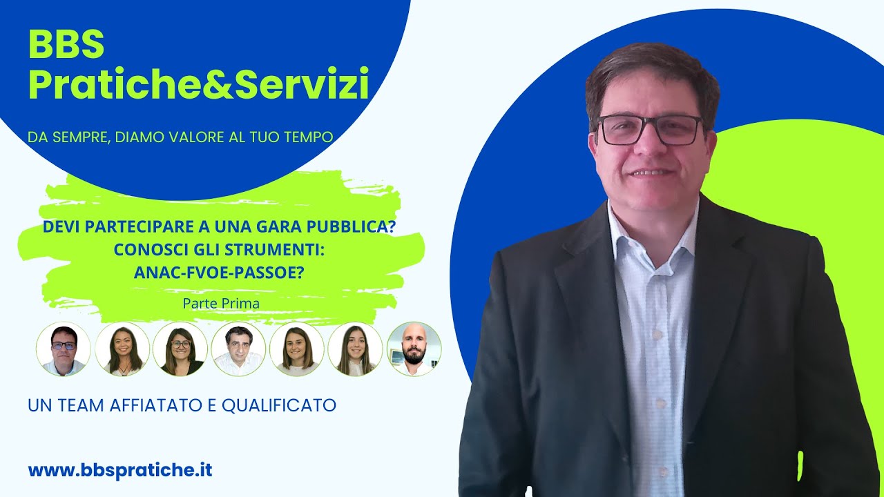 COME PARTECIPARE A UNA GARA PUBBLICA: ANAC-FVOE-PASSOE. PARTE I -  gare PA