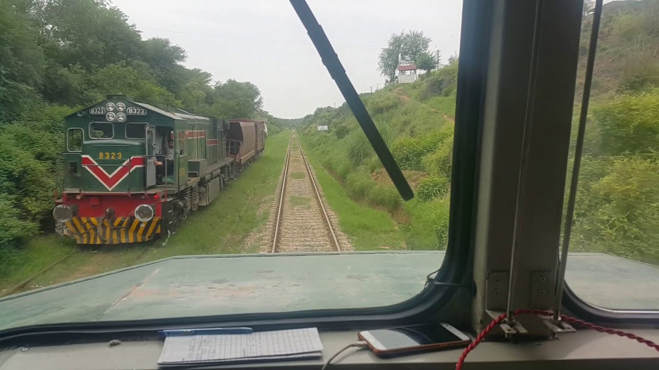 13 UP Awam Express Meet With Tiny Freight Train In Middle of Forest Station Ratial Railway Station
