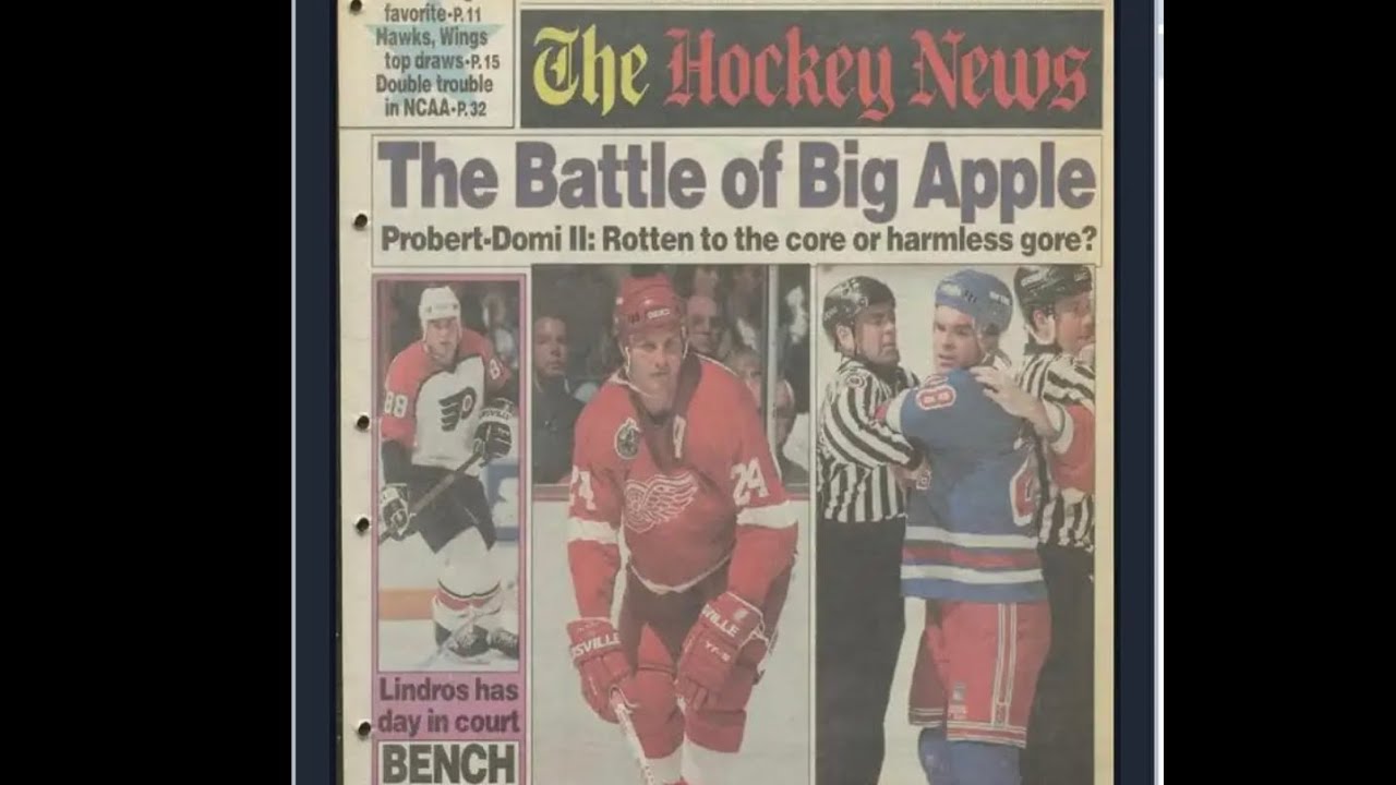 Bob Probert Vs Tie Domi 2. 12/2/1992 Madison Square Garden
