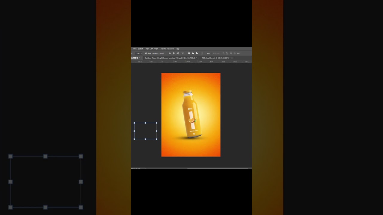 🔥🍊 Orange Juice Poster Design | Photoshop Speed Art 🎨✨ #photoshop #designtutorial #creativegraphic