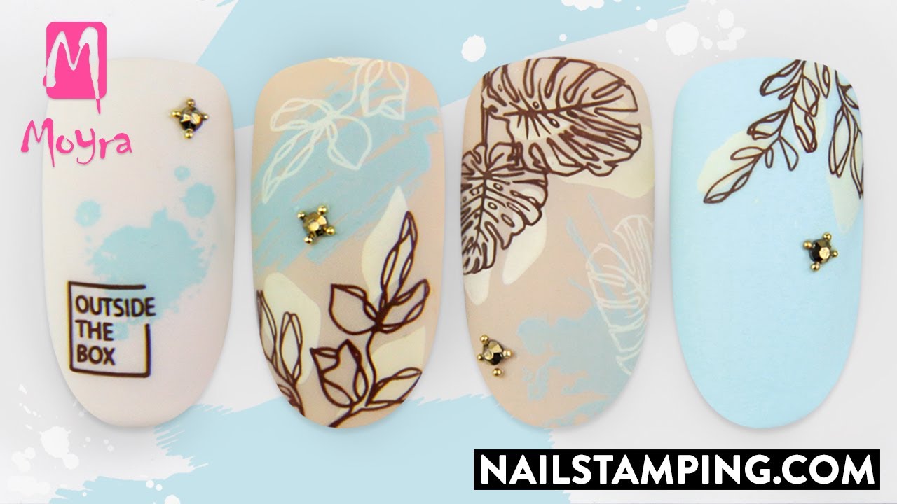 Beautiful manicure inspired by nature (nailstamping.com)