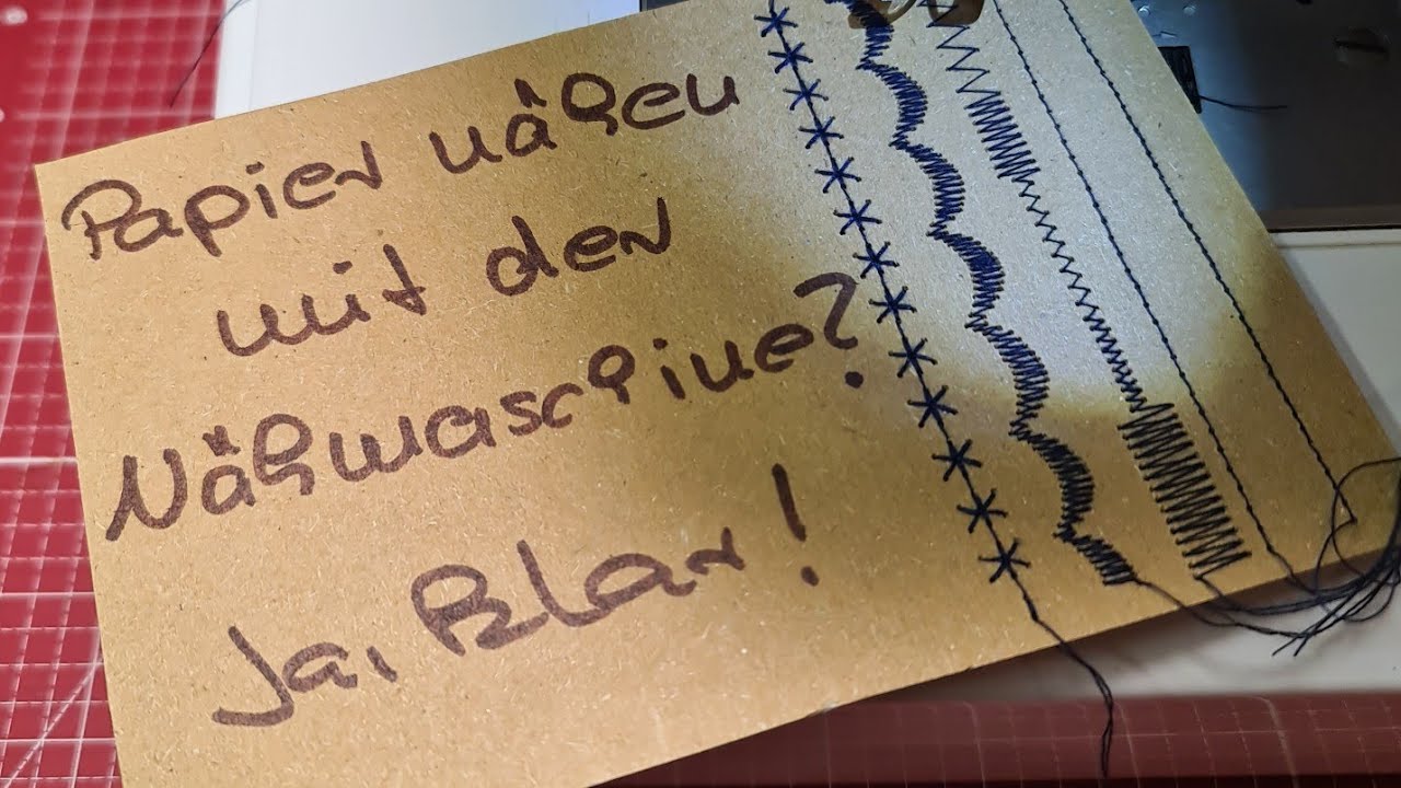 Kann man Papier nähen? KORREKTUR im Infotext.