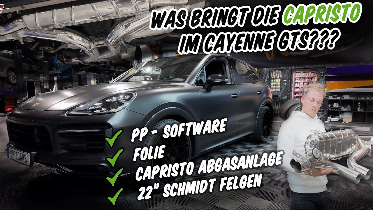 OPTICARS | CAPRISTO ABGASANLAGE IM PORSCHE CAYENNE GTS + SOFTWARE STAGE 1 + 22