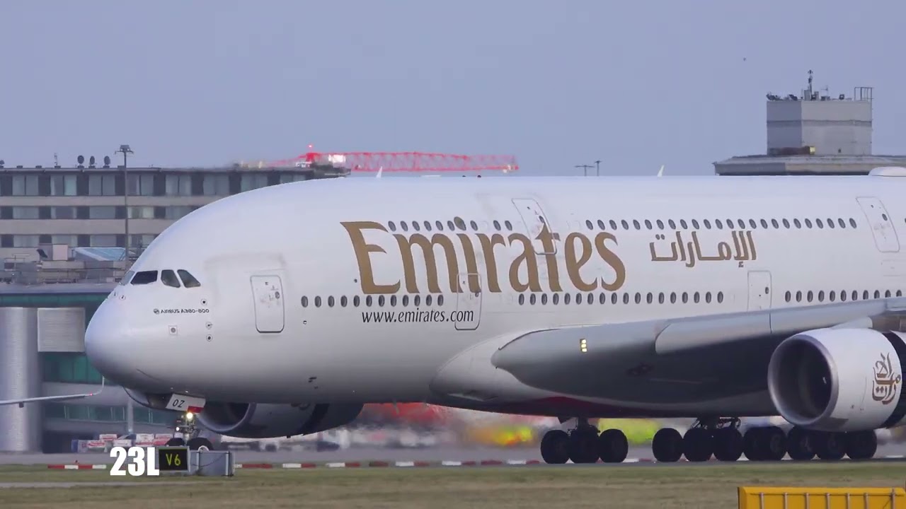 Emirates Airlines Airbus A380-861 A6-EOZ Battling Storm Eowyn EK17 Dubai To Manchester On 24/01/2025