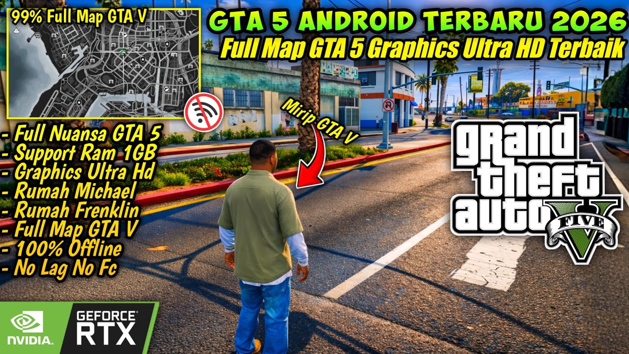 Keren‼️Game GTA 5 Android Full Map GTA 5 Graphics Ultra Hd Terbaru 2026 | GTA 5 MOBILE