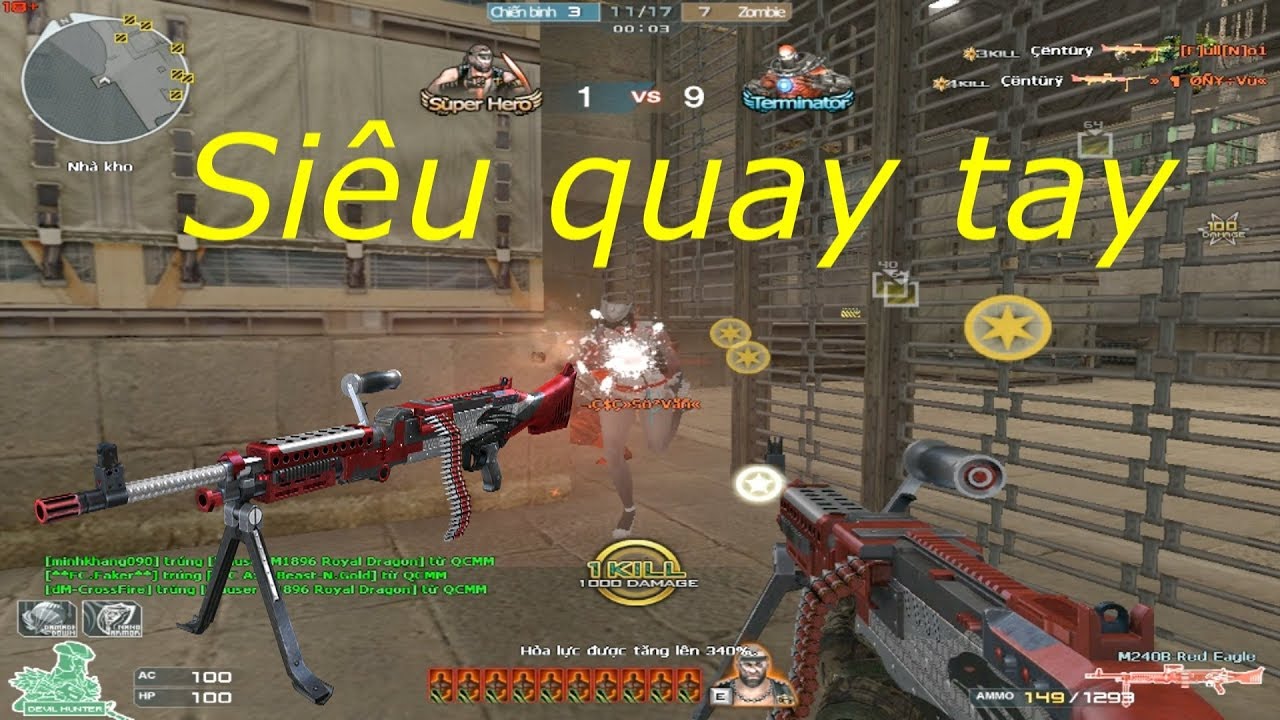 [ Bình Luận CF ] M240B-Red Eagle - Tiền Zombie v4