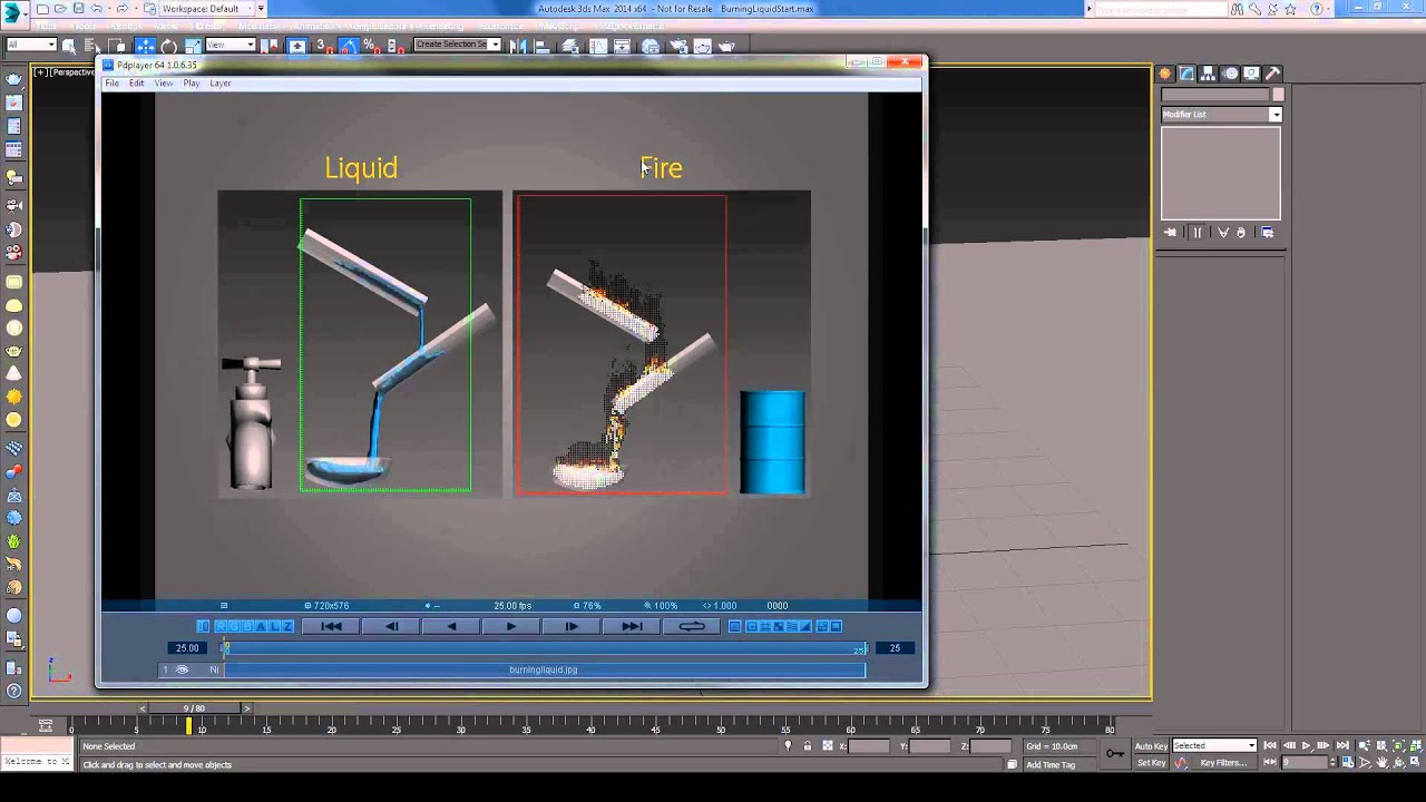 Phoenix FD - Burning Liquid Tutorial