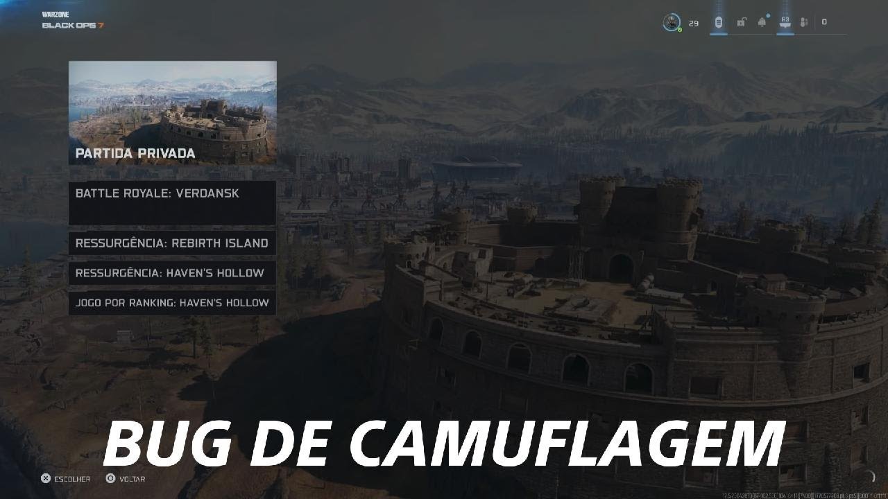 BUG DE CAMUFLAGEM