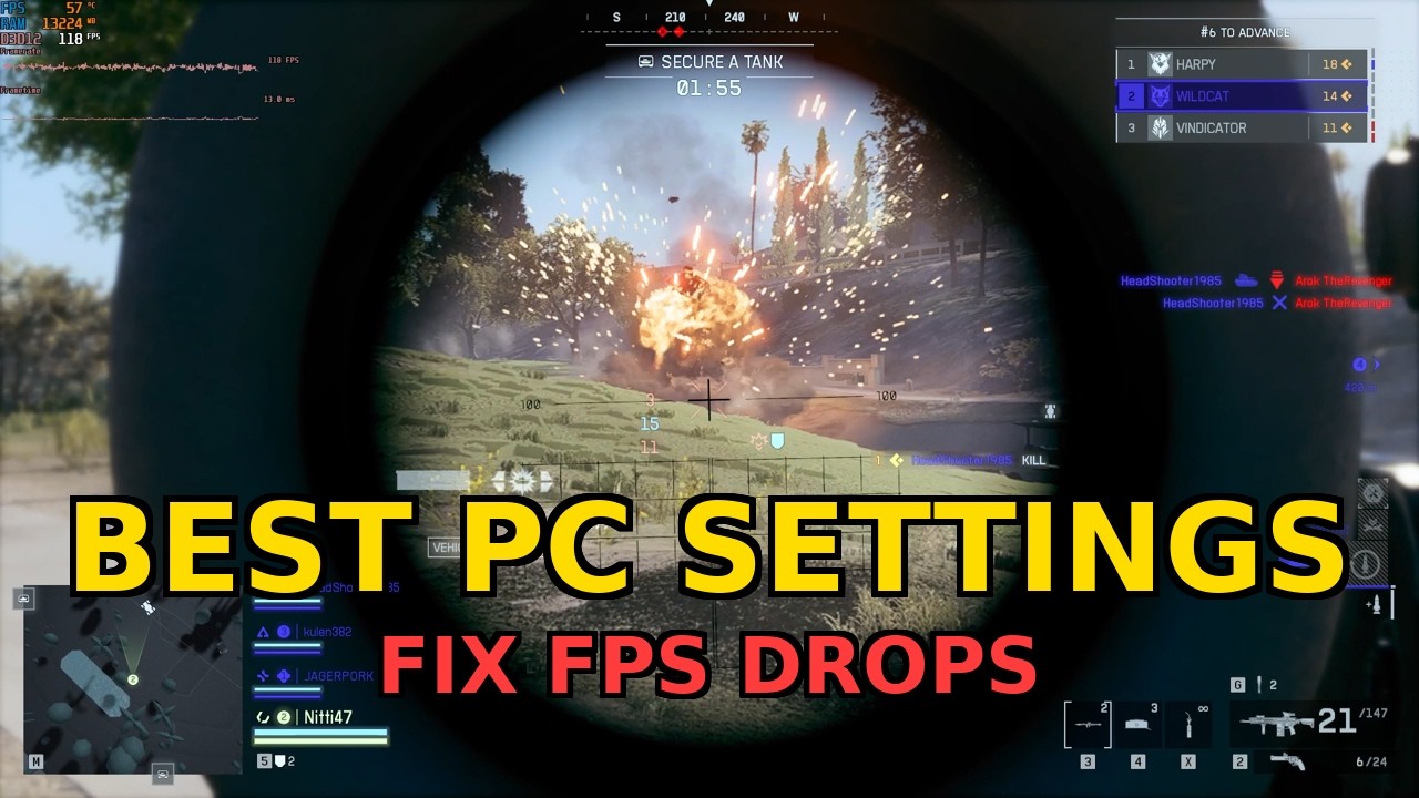 Battlefield 6 - BEST PC Settings to FIX FPS Drops  Lags & Stutters (Season 2)
