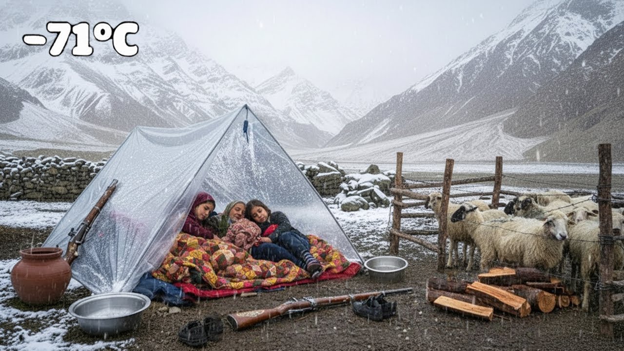 Surviving -71°C: A Mother and Her Children Endure the Coldest Night | Life in the Frozen Mountains