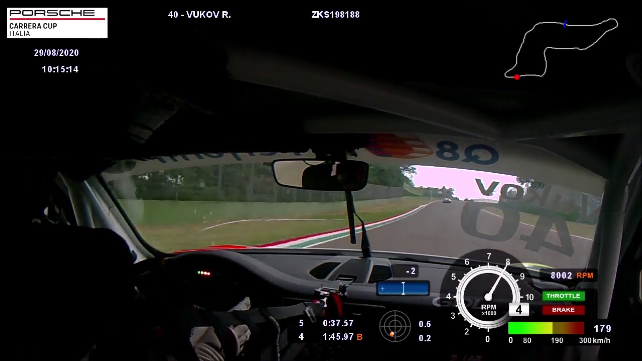 Porsche Carrera GT3 Cup Italy(Imola)- On board Risto Vukov 1:44:01