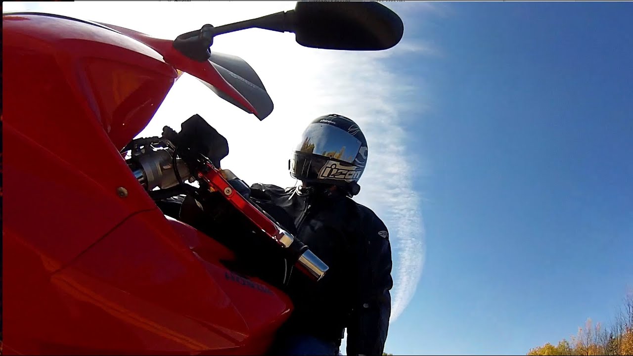 Honda VFR 800 motorcycle with GIVI V35 luggage panniers