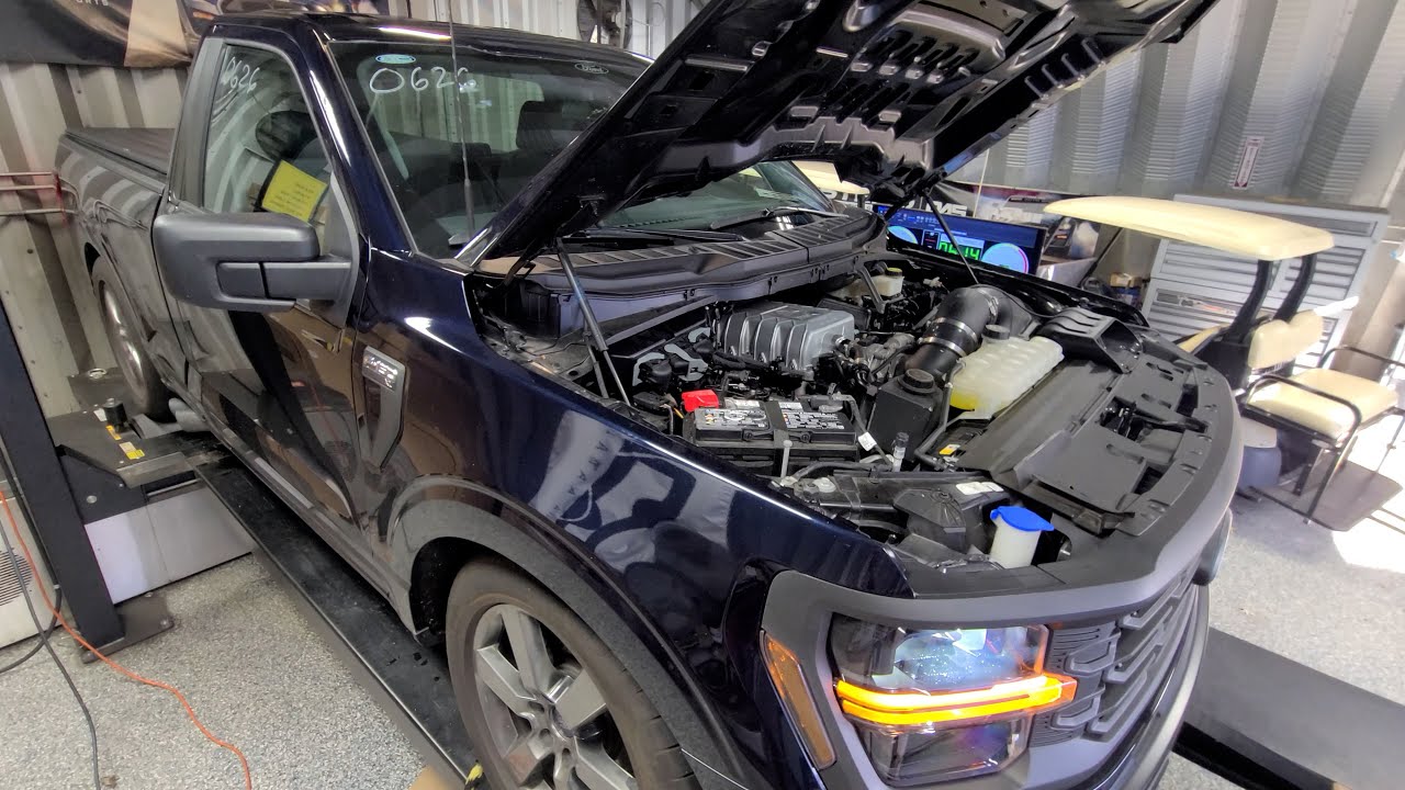 Removed stock Cats for Testing on Supercharged 24' F 150 on the Dyno