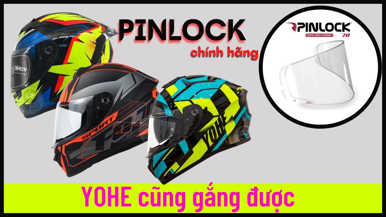 Gắn Pinlock chống đọng sương hơi thở chính hãng lên nón Yohe 978, Yohe 977, Yohe 981