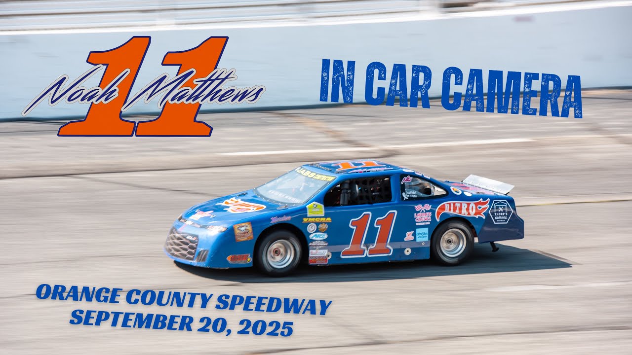 Noah Matthews In Car Camera WIN at Orange County Speedway 9-20-2025