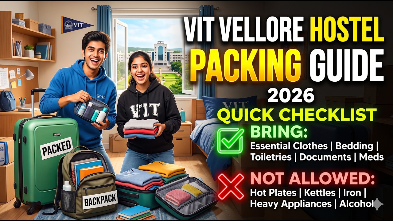 VIT Vellore Hostel Packing Guide 2026 | What to Bring & What is not Allowed | Samriddh Saxena