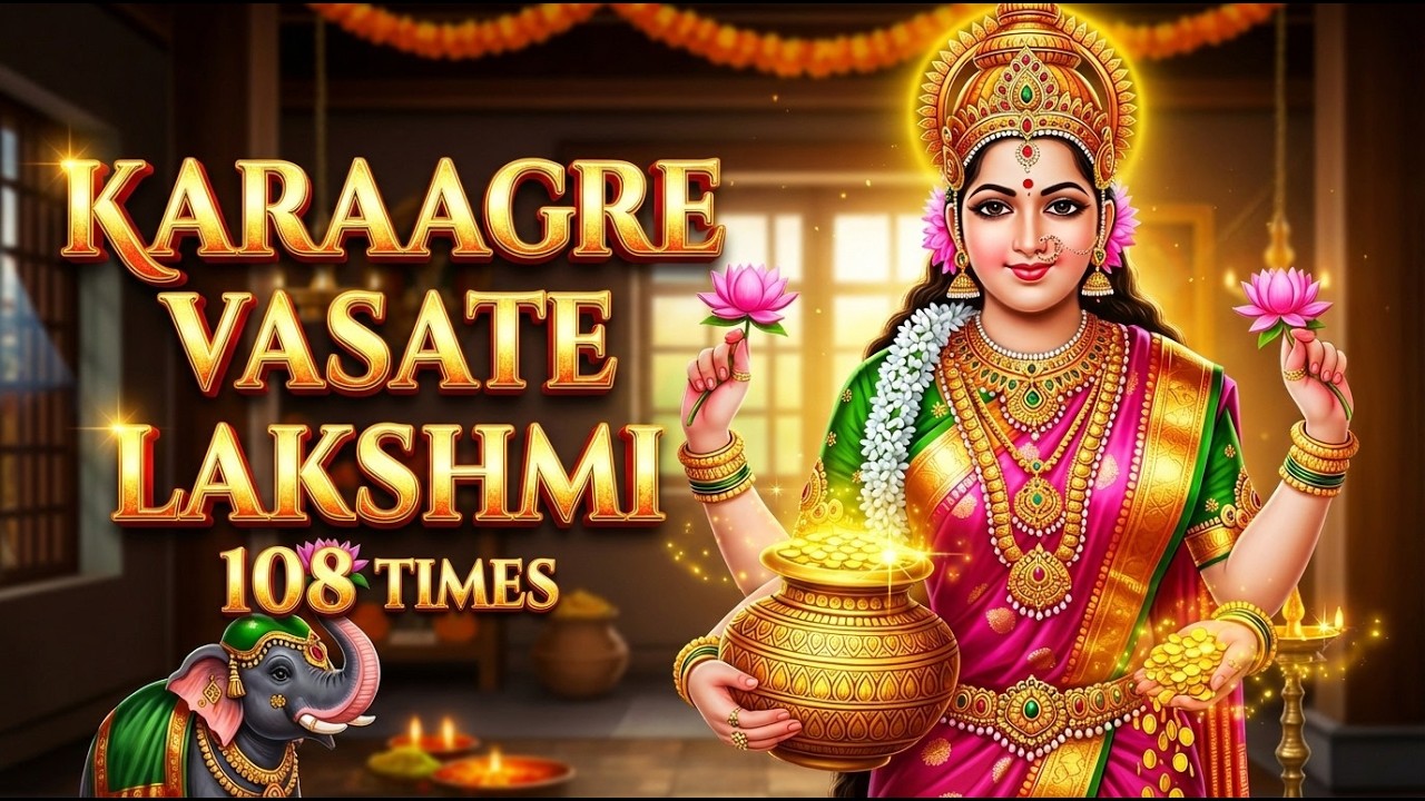 KARAGRE VASATE LAKSHMI With Lyrics | Daily Wake Up Prayer | Morning Prosperity Mantra