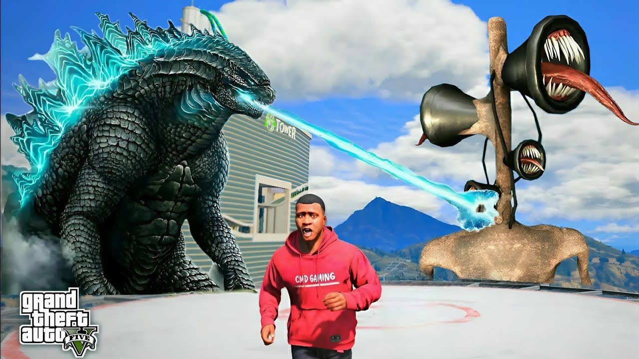 Godzilla Vs Siren Head Army Fight | Giant Siren Head Destroys Los Santos 😱 | Gta 5 Tamil