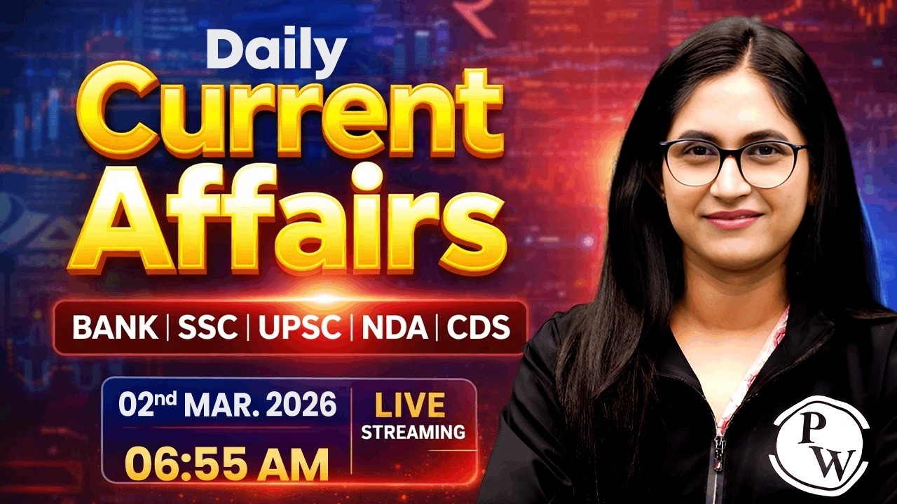Current Affairs Today | 02 March 2026 Current Affairs | Daily Current Affairs | by Sushmita Ma'am