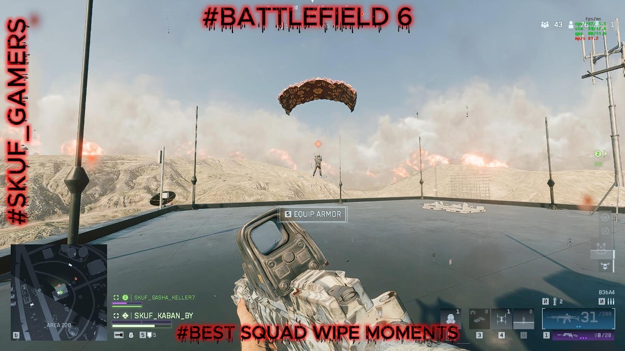 BATTLEFIELD 6 часть.13 (4K 60fps) BEST SQUAD WIPE MONETS #youtubeshorts #battlefield6 #new