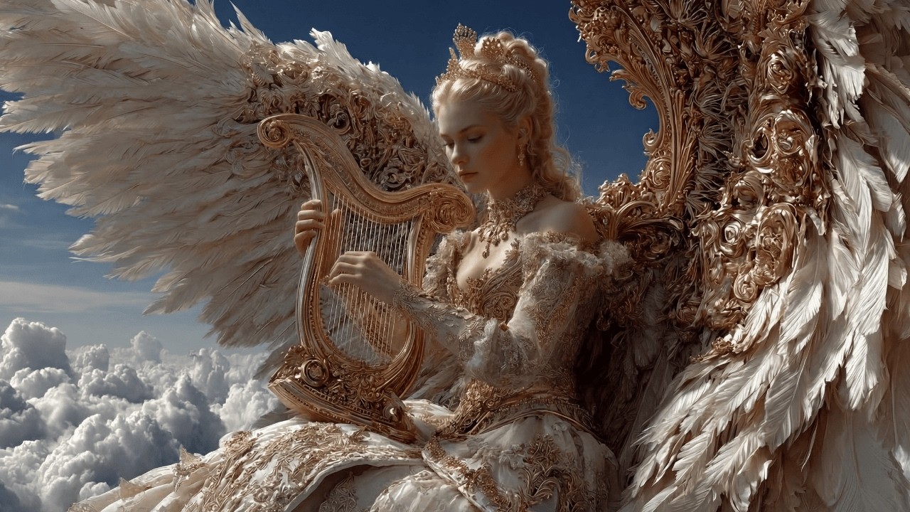 Angelic Worship Music ✨ Peaceful Prayer Instrumental  Heavenly Harp & Ambient