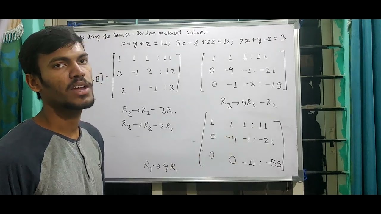 VTU| FIRST SEM | MODEL PAPER QUESTION SET2(10B) |GAUSS-JORDAN METHOD #engineering #maths #vtu
