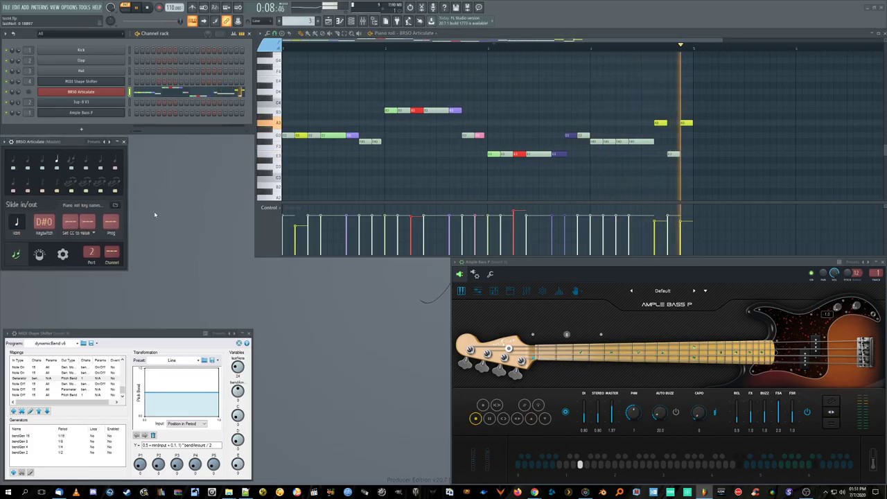 FL Studio - Pitch Bend any (midi) VST straight from the piano roll