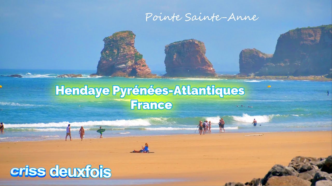 Plage d'Hendaye ; Boulevard de La Mer ; Promenade ; Joli ; Pyrénées-atlantiques ; Aquitaine ; France