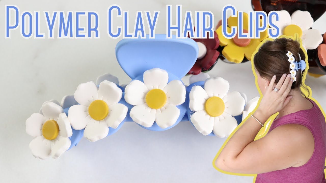 POLYMER CLAY TUTORIAL | POLYMER CLAY DIY TUTORIAL | POLYMER CLAY HAIR CLIP TUTORIAL
