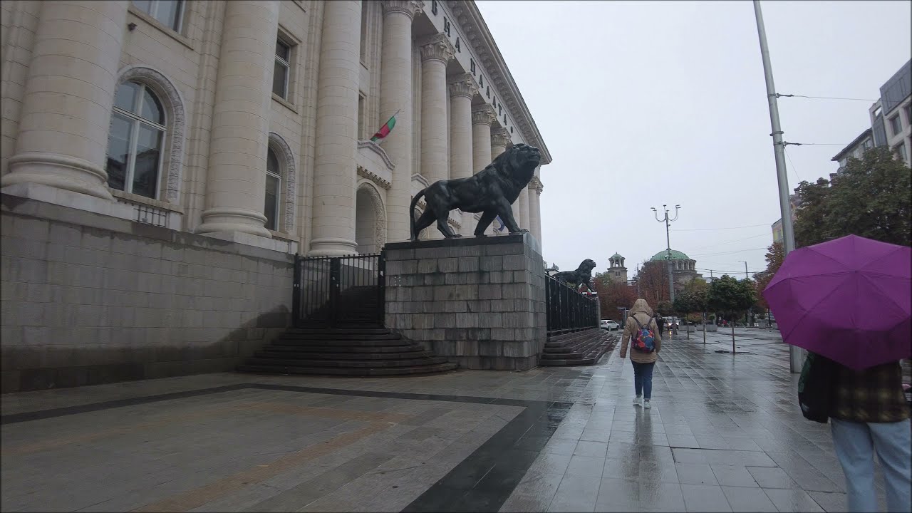 Walk from Vitoshka Boulevard to Sveta Nedelya Square in Sofia - the capital of Bulgaria