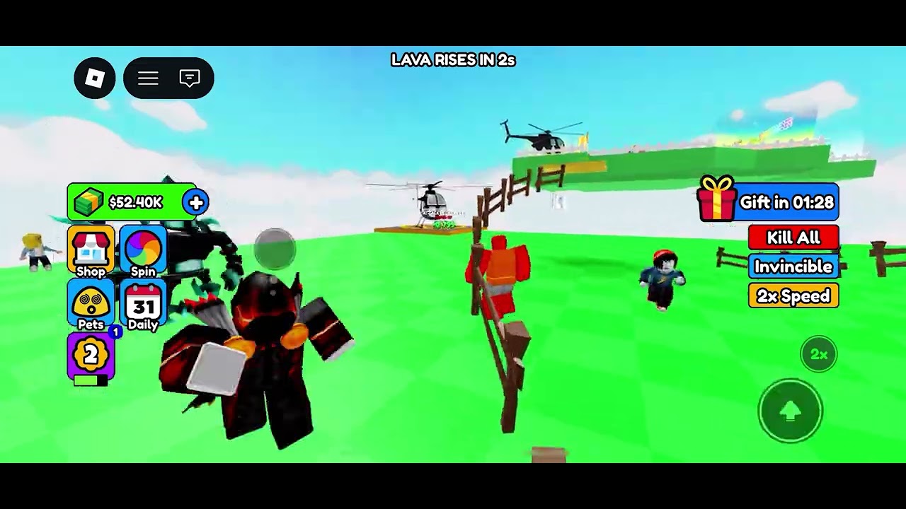 My first time playing ground is lava in Roblox