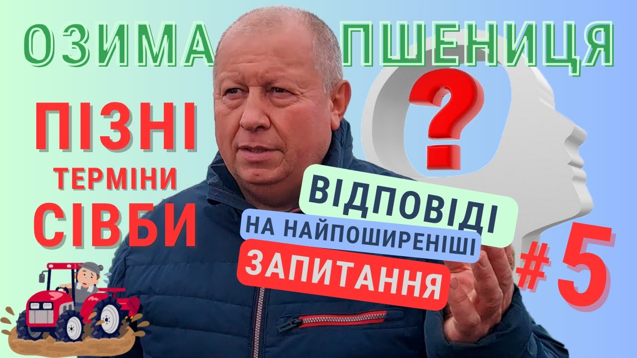 ОЗИМА ПШЕНИЦЯ🌾  ПІЗНІ ТЕРМІНИ СІВБИ🚜  Відповіді 🤷‍♂️на найпоширеніші запитання (❓)