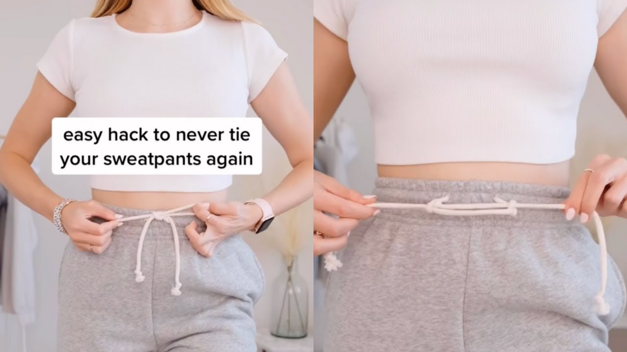 Hack to Never Tie your Sweatpants Again!