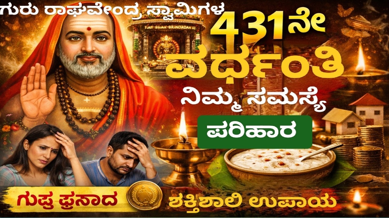 ರಾಘವೇಂದ್ರ ಸ್ವಾಮಿಗಳ ವರ್ಧಂತಿ ದಿನ ಈ ಕೆಲಸ ಮಾಡಿದ್ರೆ ಗುರುಕೃಪೆ ಗ್ಯಾರಂಟಿ💐