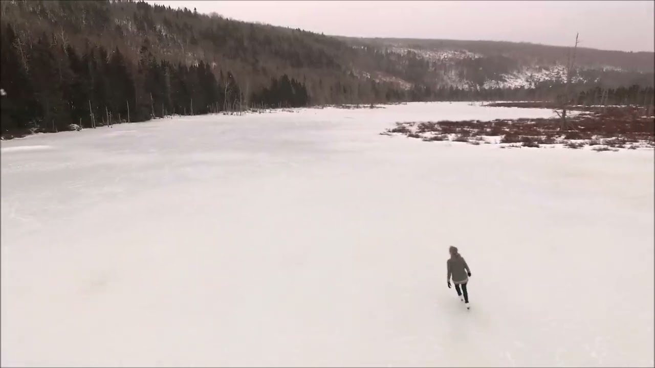 Skater on a Mountain Lake