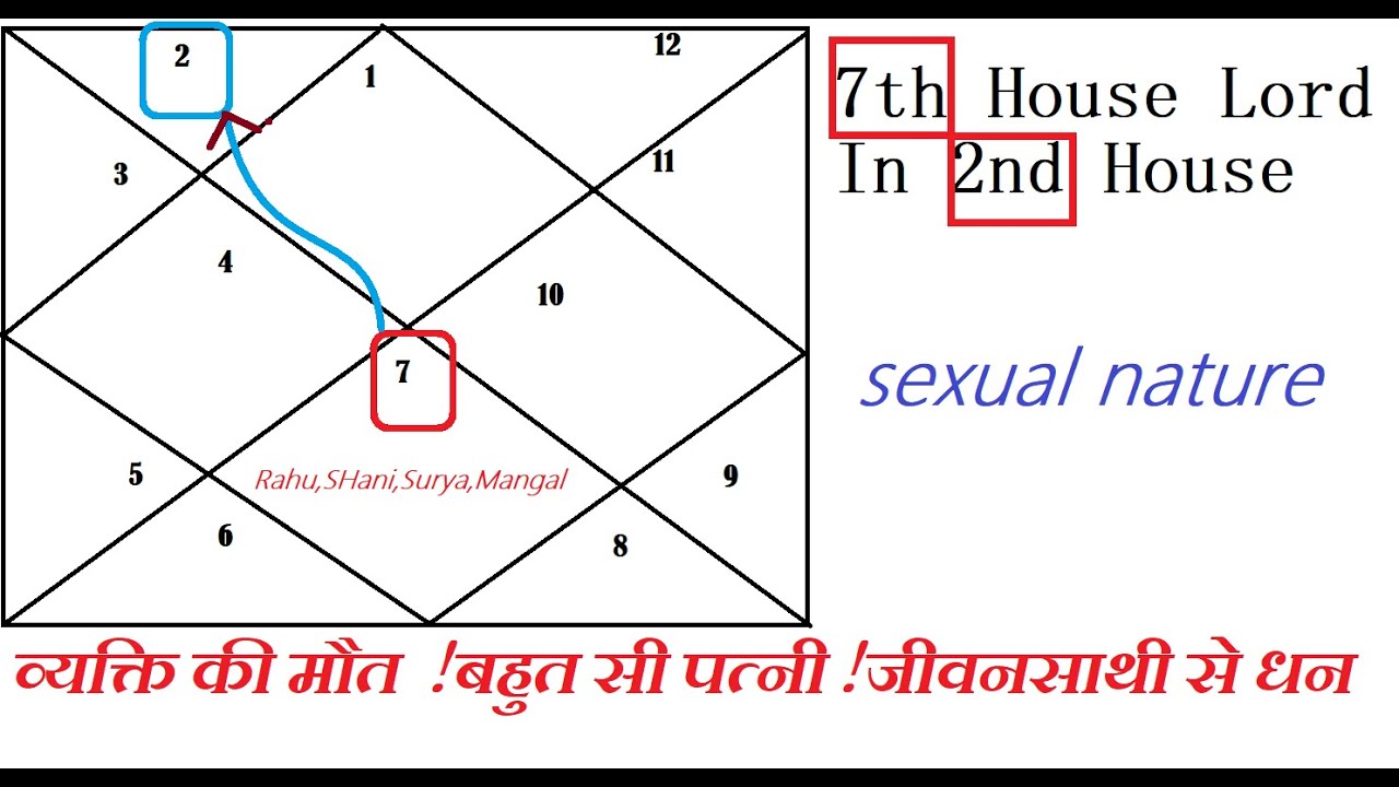 7th house lord in 2nd house | बहुत सी पत्नी | wealth from spouse l seventh lord in second house